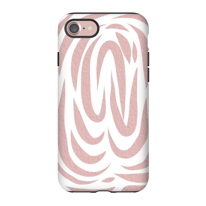 iPhone 7 StrongFit Brown Watercolor stripes by Josie