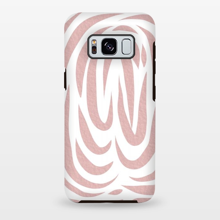 Galaxy S8 plus StrongFit Brown Watercolor stripes by Josie