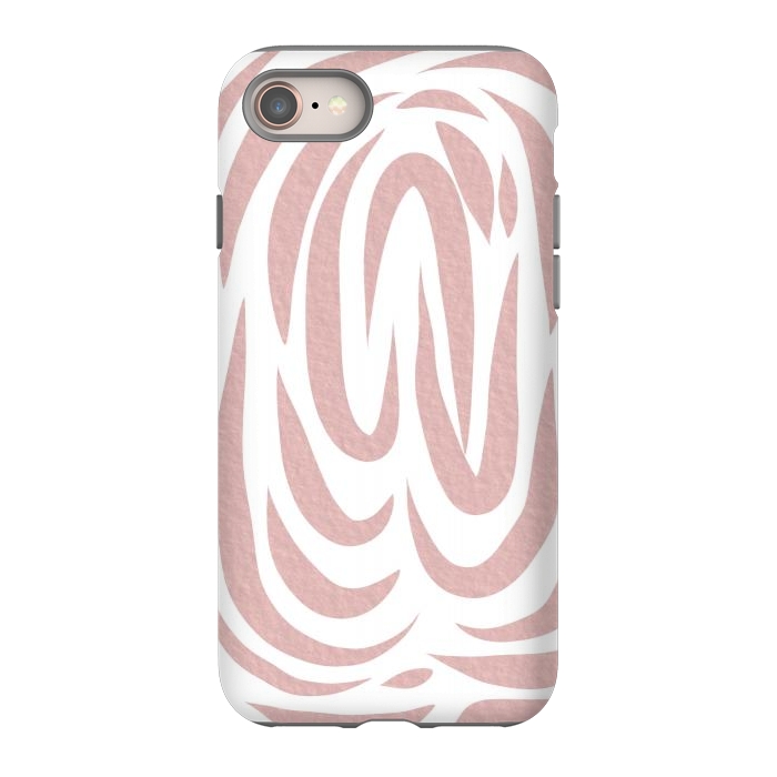 iPhone 8 StrongFit Brown Watercolor stripes by Josie