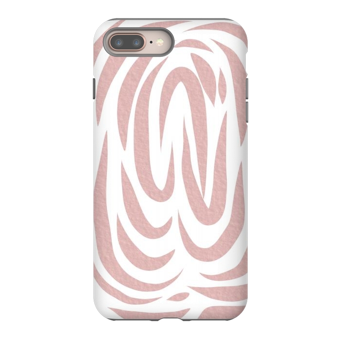 iPhone 8 plus StrongFit Brown Watercolor stripes by Josie