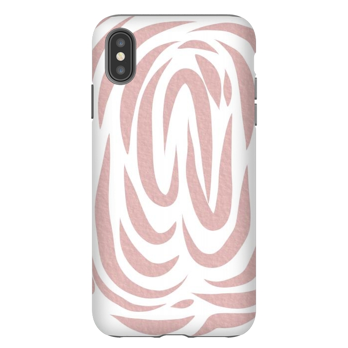 iPhone Xs Max StrongFit Brown Watercolor stripes by Josie