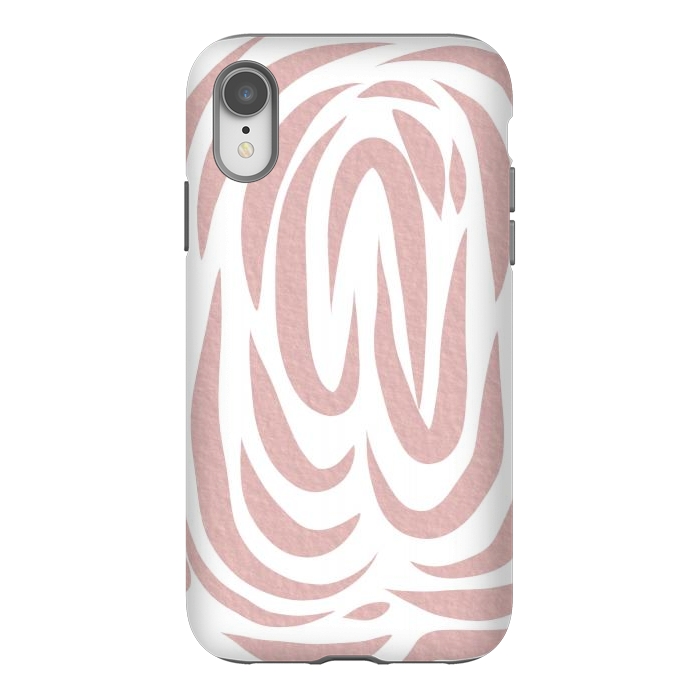 iPhone Xr StrongFit Brown Watercolor stripes by Josie