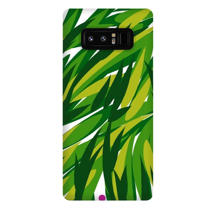 Galaxy Note 8 StrongFit Green Palms by Josie