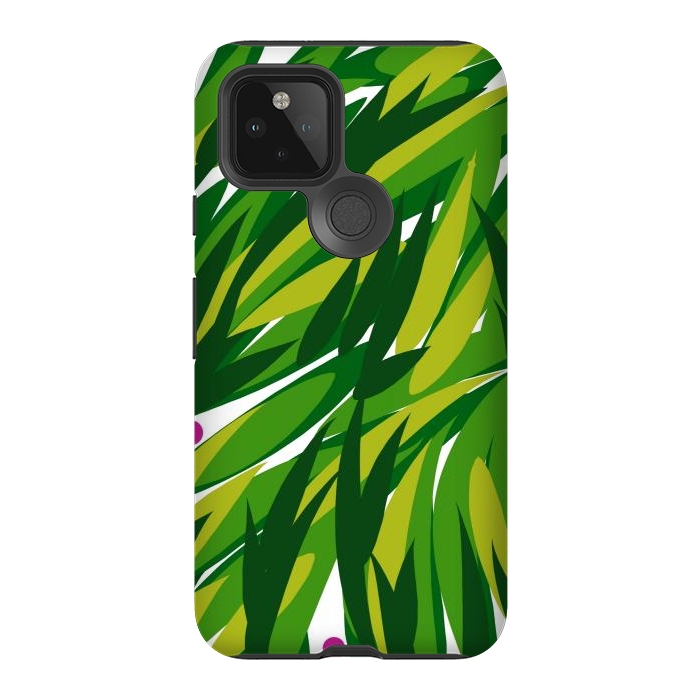 Pixel 5 StrongFit Green Palms by Josie