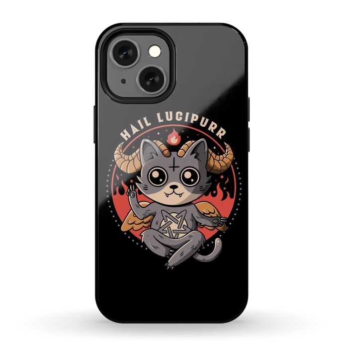 iPhone 13 mini StrongFit Hail Lucipurr by eduely