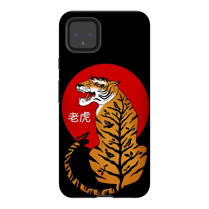 Pixel 4XL StrongFit Tiger Chinese by Coffee Man
