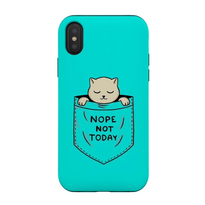 iPhone Xs / X StrongFit Cat Pocket by Coffee Man
