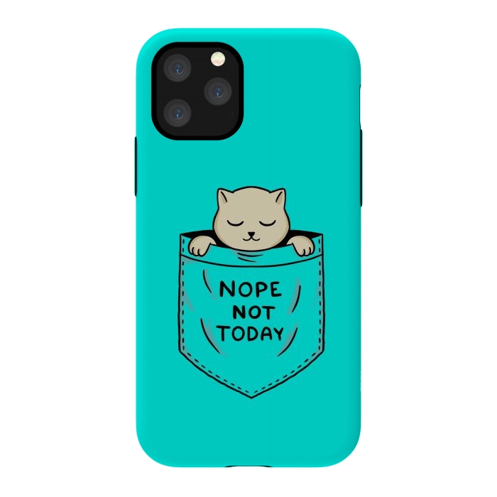 iPhone 11 Pro StrongFit Cat Pocket by Coffee Man
