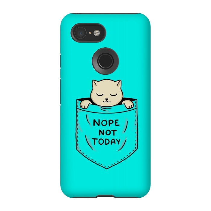 Pixel 3 StrongFit Cat Pocket by Coffee Man