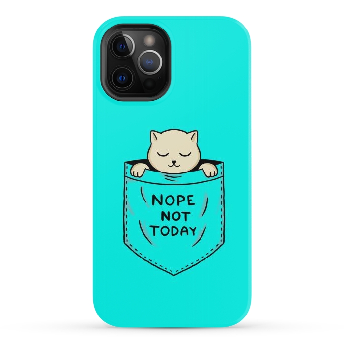 iPhone 12 Pro StrongFit Cat Pocket by Coffee Man