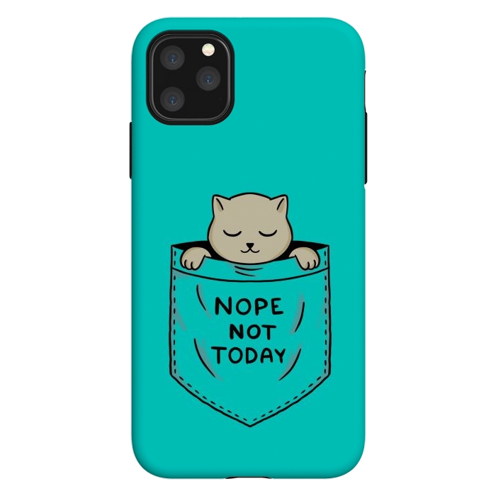 iPhone 11 Pro Max StrongFit Cat Pocket by Coffee Man