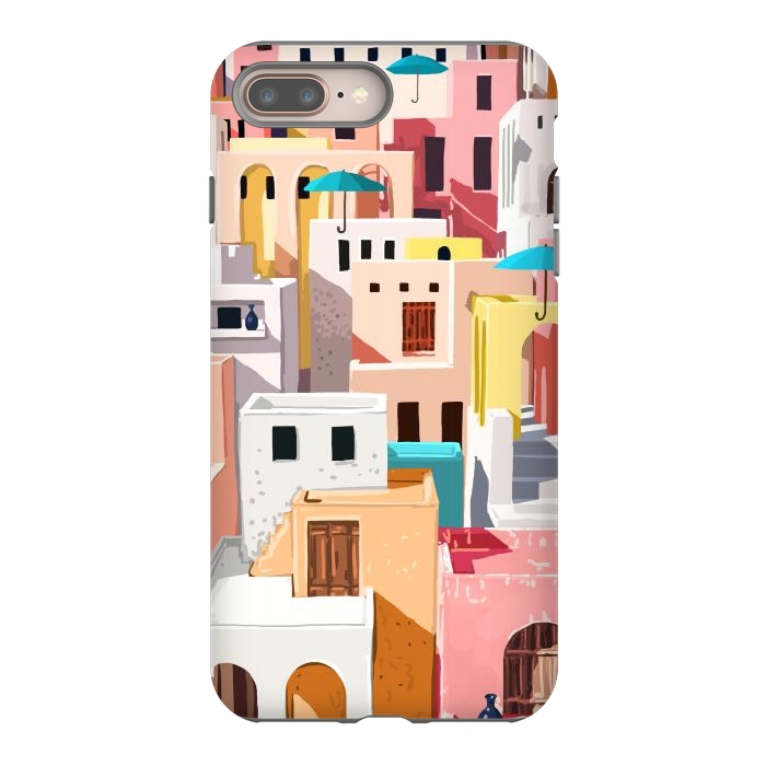 iPhone 7 plus StrongFit Pastel Cityscape by Uma Prabhakar Gokhale