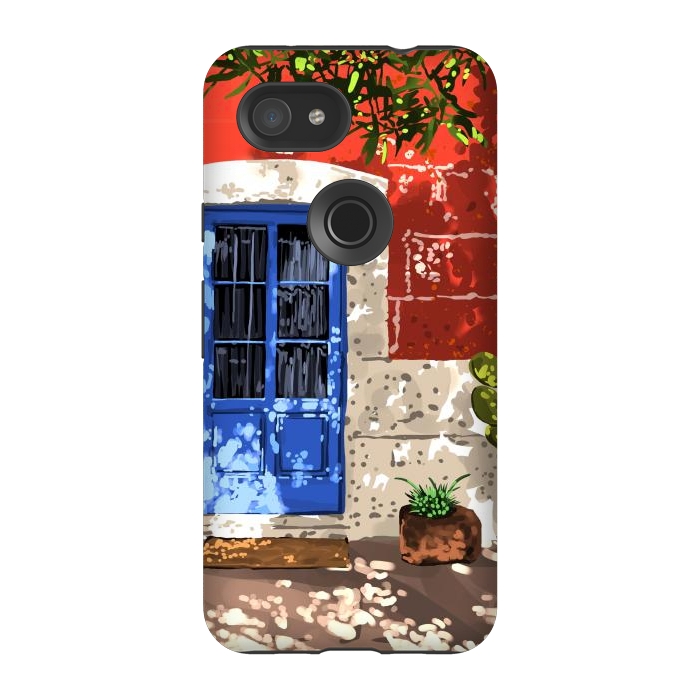 Pixel 3A StrongFit Intentful Living | Summer Architecture Travel Positivity | Optimism Good Vibes Bohemian House Door by Uma Prabhakar Gokhale