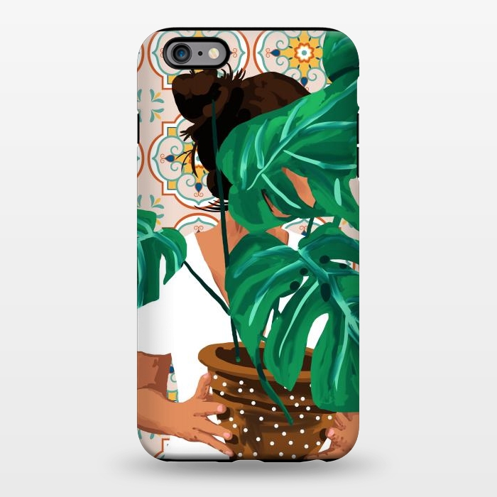 iPhone 6/6s plus StrongFit Plant Lady & The Urban Junglow | Blush Botanical Home Décor | House Plants Bohemian Woman Bedroom by Uma Prabhakar Gokhale