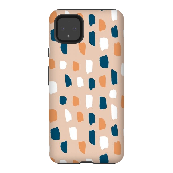 Pixel 4XL StrongFit Natural Terrazzo by Creativeaxle