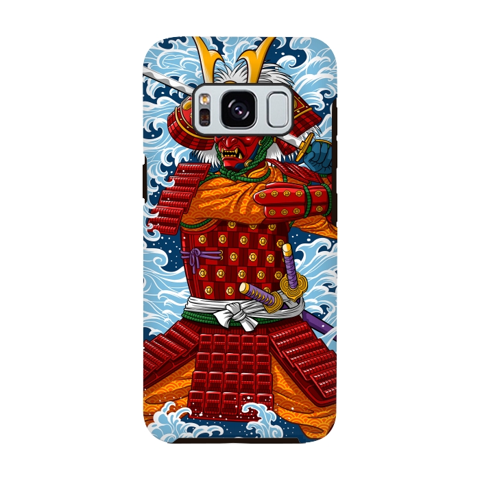 Galaxy S8 StrongFit Samurai battling under the Tsunami by Alberto