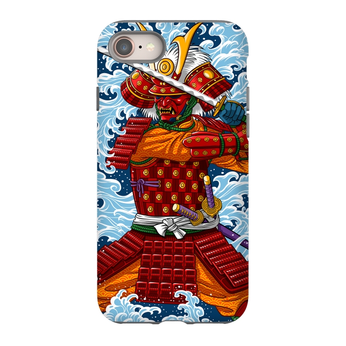 iPhone 8 StrongFit Samurai battling under the Tsunami by Alberto