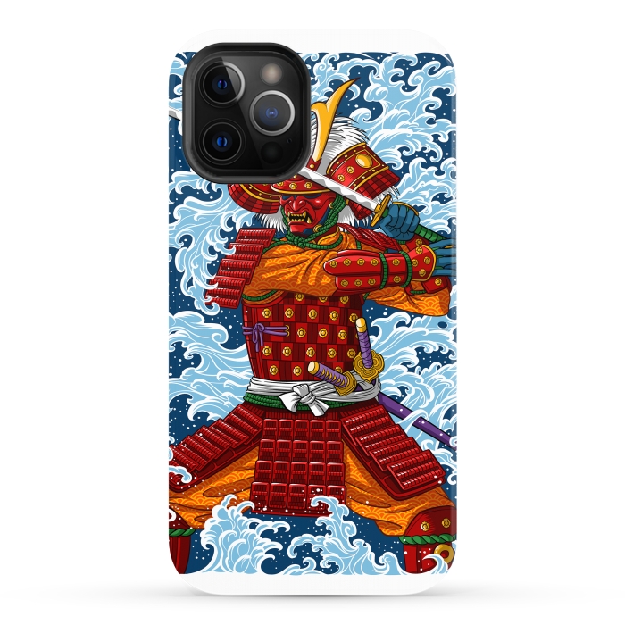iPhone 12 Pro Max StrongFit Samurai battling under the Tsunami by Alberto