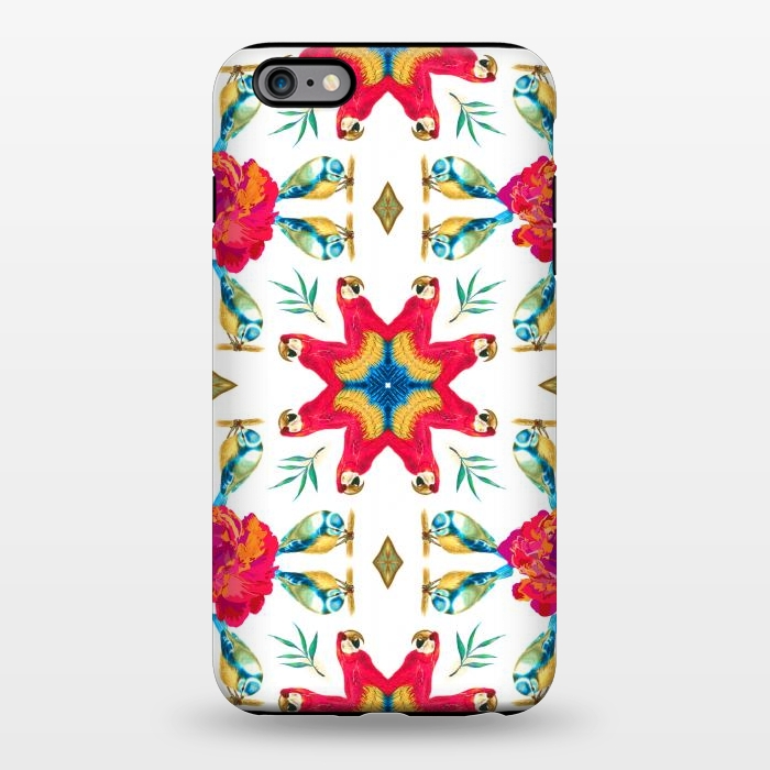 iPhone 6/6s plus StrongFit Tropical Scarlet Macaw Mandala by Uma Prabhakar Gokhale