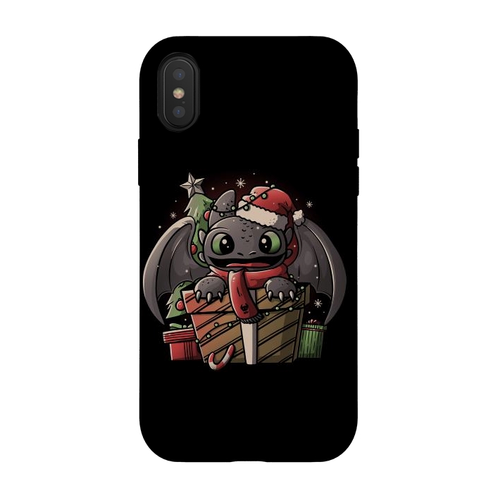 iPhone Xs / X StrongFit Dragon Anatomy Cute Funny Dragon Gift by eduely
