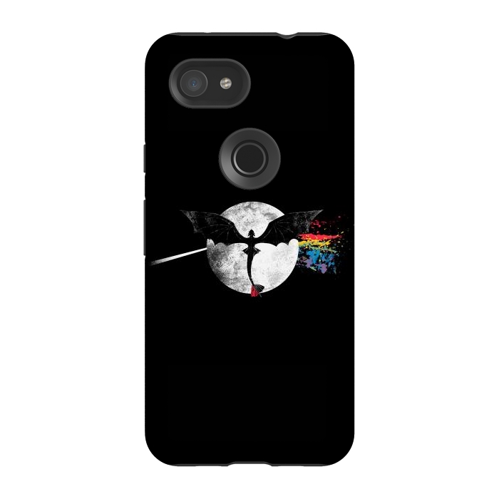 Pixel 3A StrongFit Dragon Side of the Moon Cute Funny Gift by eduely