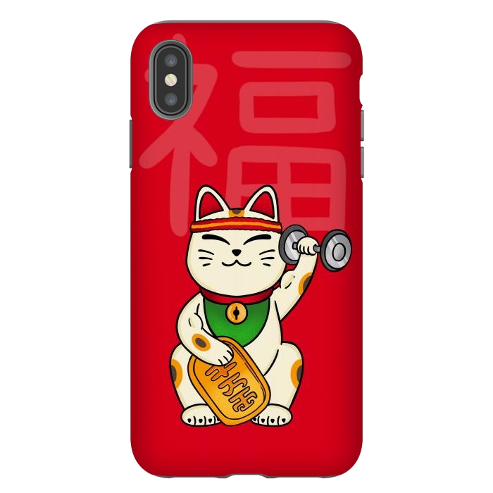iPhone Xs Max StrongFit Cat lucky gym by Coffee Man