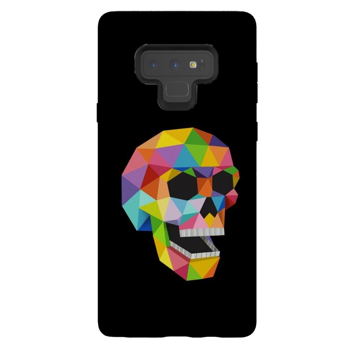 Galaxy Note 9 StrongFit Skull Polygons by Coffee Man