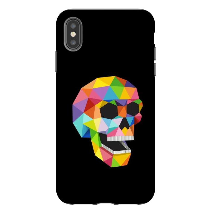 iPhone Xs Max StrongFit Skull Polygons by Coffee Man