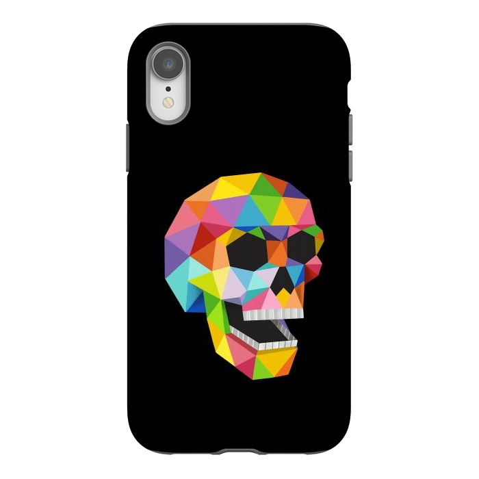 iPhone Xr StrongFit Skull Polygons by Coffee Man