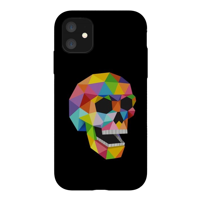 iPhone 11 StrongFit Skull Polygons by Coffee Man