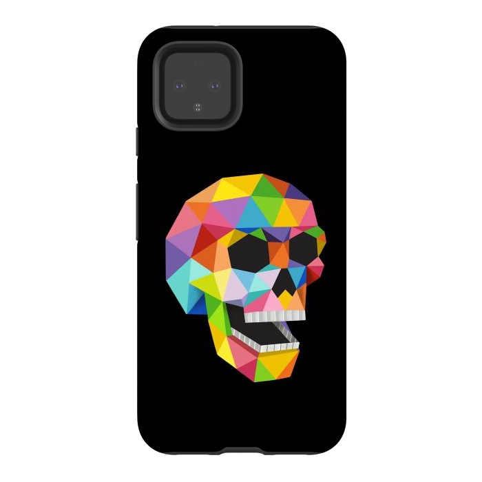 Pixel 4 StrongFit Skull Polygons by Coffee Man