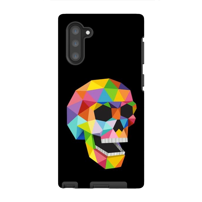 Galaxy Note 10 StrongFit Skull Polygons by Coffee Man