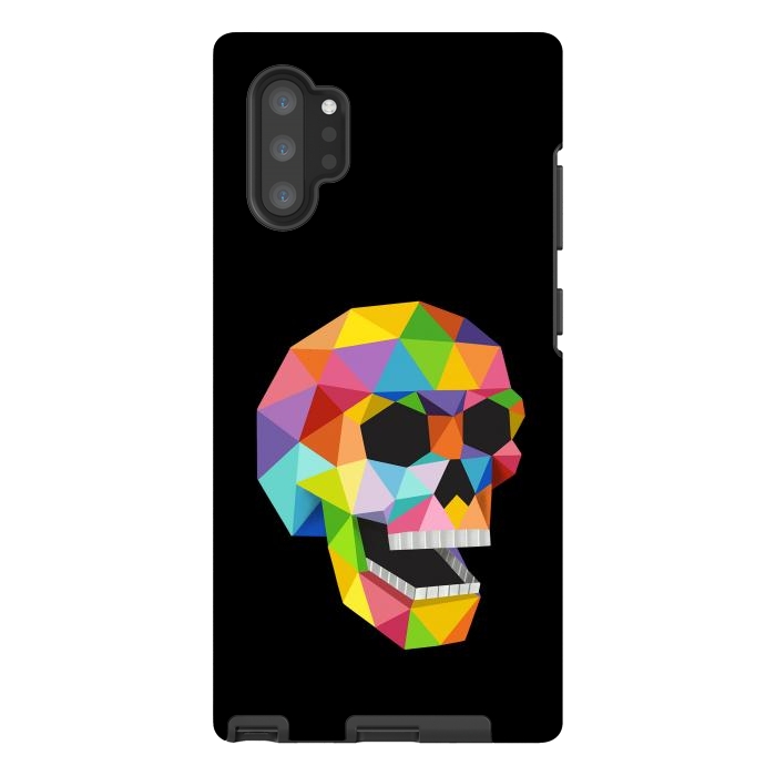Galaxy Note 10 plus StrongFit Skull Polygons by Coffee Man