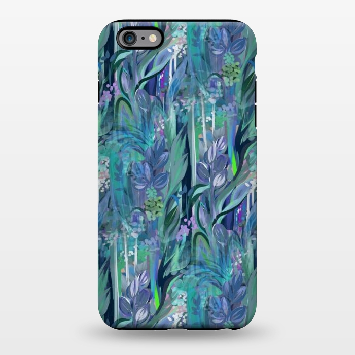 iPhone 6/6s plus StrongFit Blue Leaves  by Josie