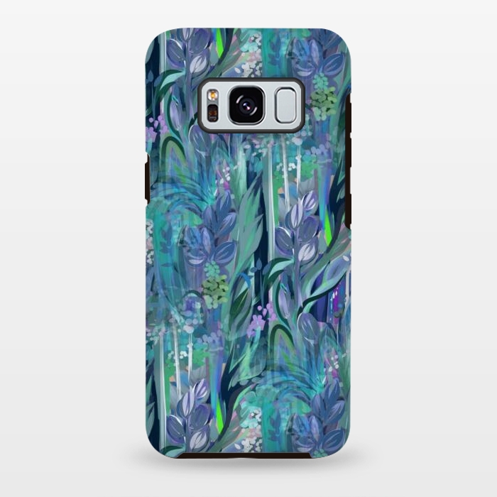 Galaxy S8 plus StrongFit Blue Leaves  by Josie