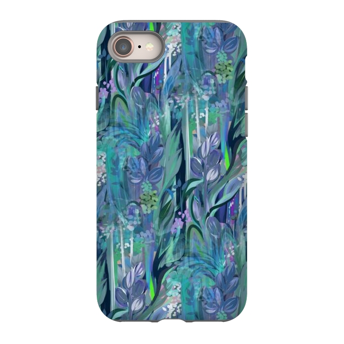 iPhone SE StrongFit Blue Leaves  by Josie
