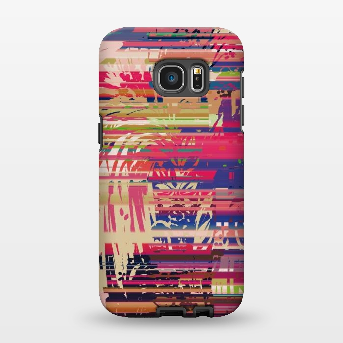 Galaxy S7 EDGE StrongFit Pink Glitch by Josie