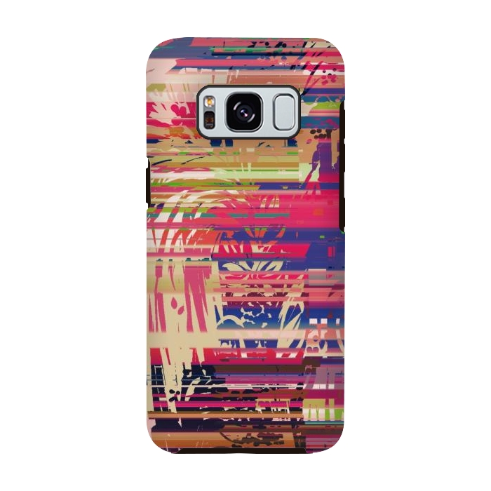 Galaxy S8 StrongFit Pink Glitch by Josie