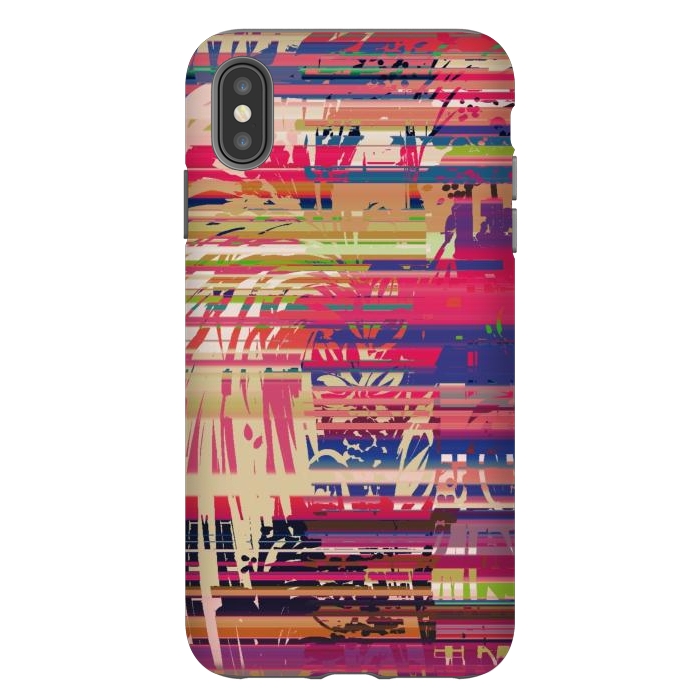 iPhone Xs Max StrongFit Pink Glitch by Josie