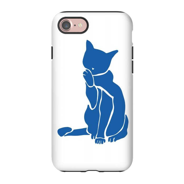 iPhone 7 StrongFit Matisse's Cat Var. 1 in Blue by ECMazur 