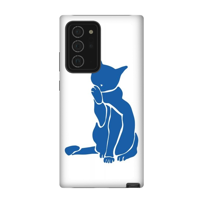 Galaxy Note 20 Ultra StrongFit Matisse's Cat Var. 1 in Blue by ECMazur 
