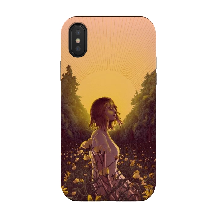 iPhone Xs / X StrongFit Dawn in the Meadow Colour Version by ECMazur 