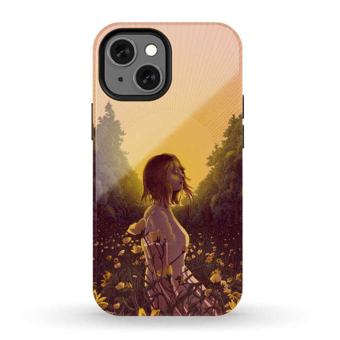 iPhone 13 mini StrongFit Dawn in the Meadow Colour Version by ECMazur 