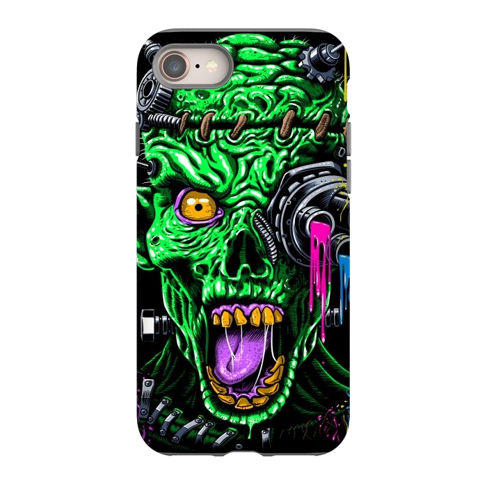 iPhone 8 StrongFit Futuristic zombie by Alberto