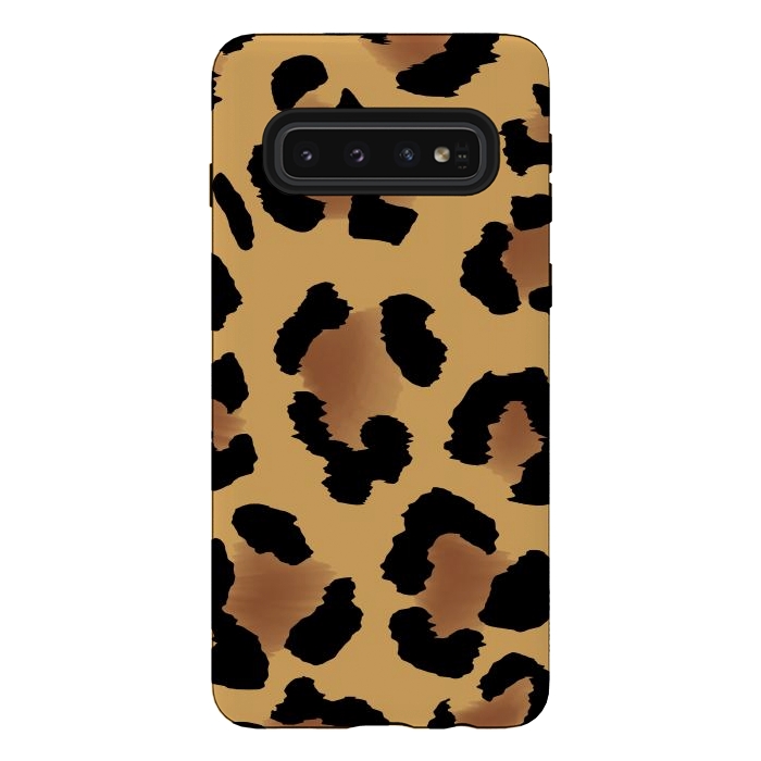 Galaxy S10 StrongFit Brown Animal Print by ArtsCase