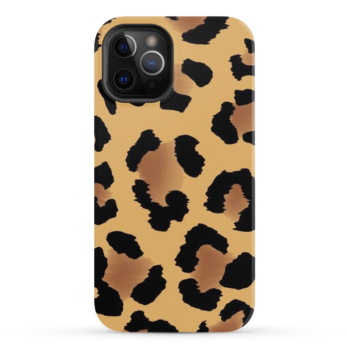 iPhone 12 Pro StrongFit Brown Animal Print by ArtsCase