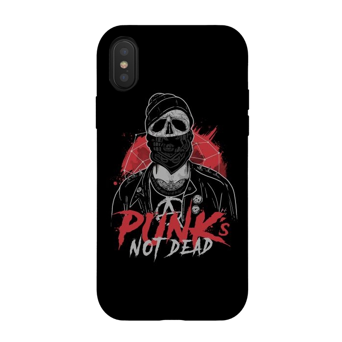 iPhone Xs / X StrongFit Punk’s Not Dead by eduely