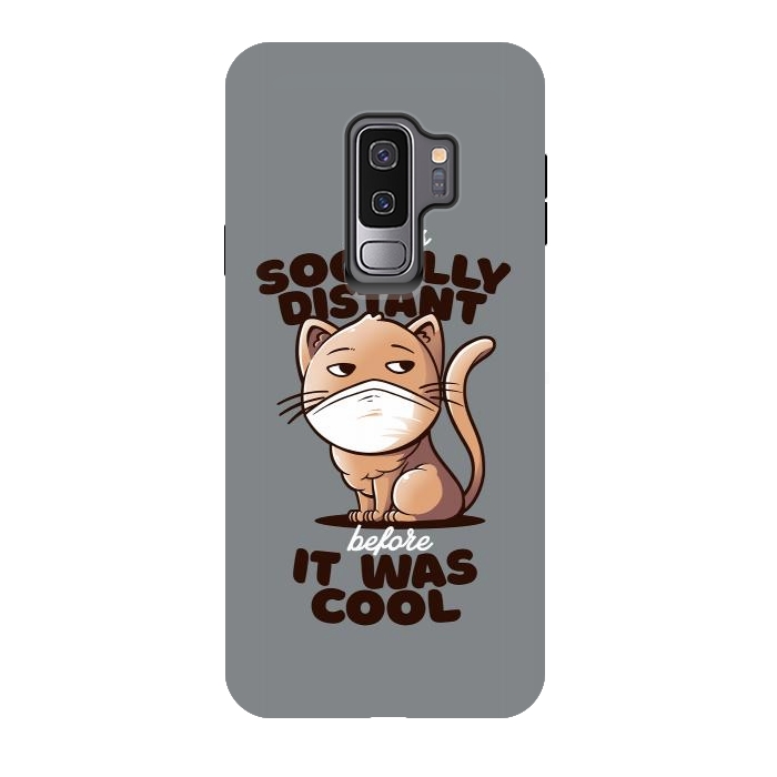 Galaxy S9 plus StrongFit Socially Distant Cat by eduely