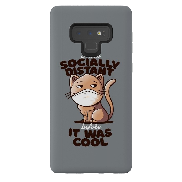 Galaxy Note 9 StrongFit Socially Distant Cat by eduely