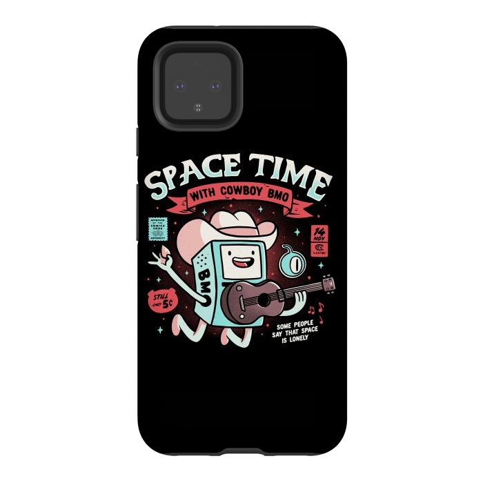 Pixel 4 StrongFit Space Time Cool Robot Cowboy Gift by eduely